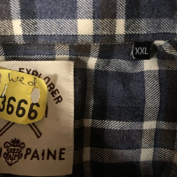 Alan Paine XXL 2XL Long Sleeve Plaid Flannel Men's 100% Cotton Button Down EUC - Picture 4 of 11